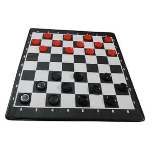 Vintage Magnetic Checkers Travel Game Pocket/Hip Hugger Checkerboard READ